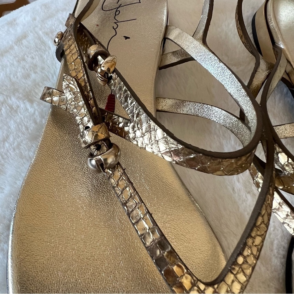 FABI  gold flat sandals size 36 new - Picture 9 of 12